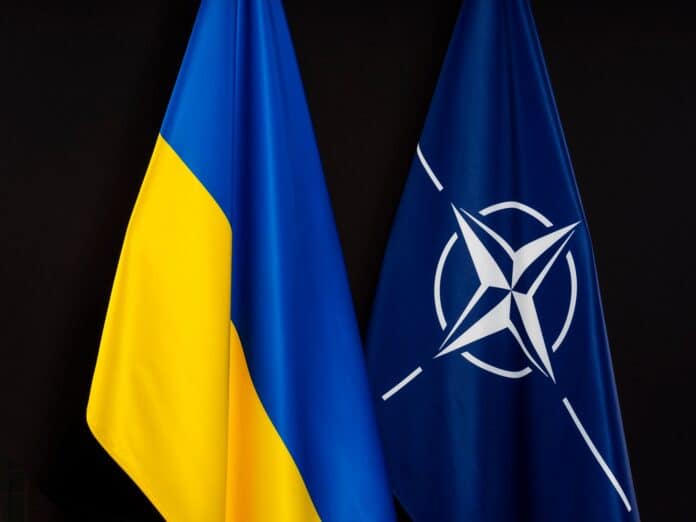 Steagul Ucrainei si NATO - Foto Facebook NATO