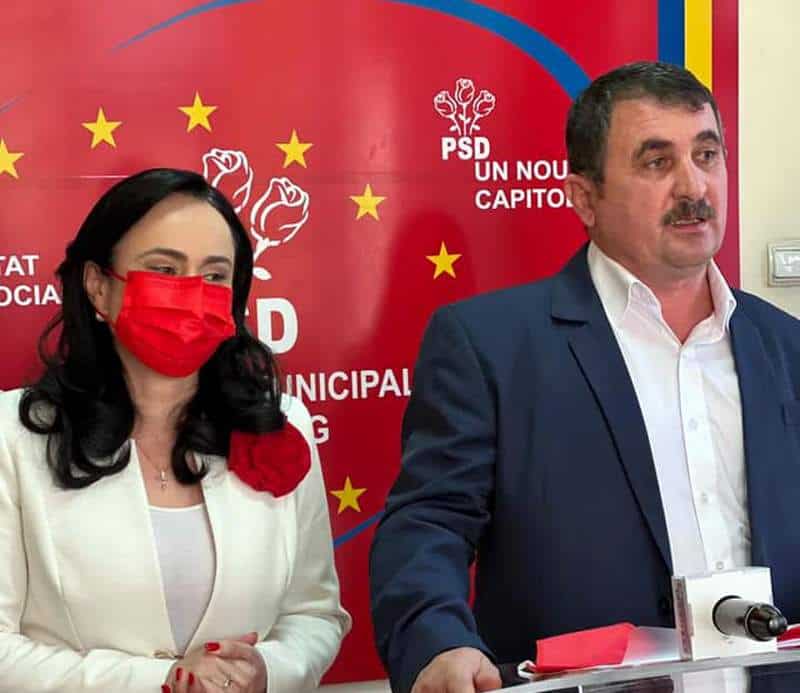 Deputata Simona Bucura-Oprescu și consilierul local Gabriel Neacşu