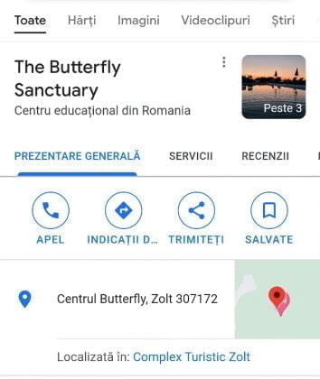 Sediu Centru Butterfly / captură Google