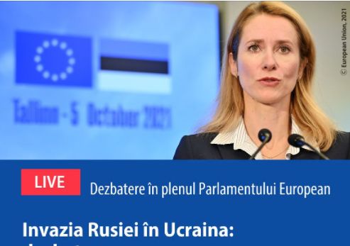 Dezbatere în plenul Parlamentului European cu prim-ministrul Estoniei, Kaja Kallas