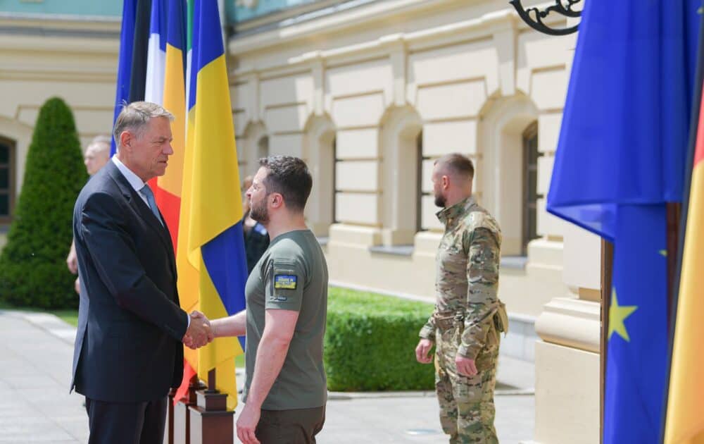 Klaus Iohannis, la Kiev, la o întâlnire cu Volodimir Zelenski. Foto Administrația Prezidențială