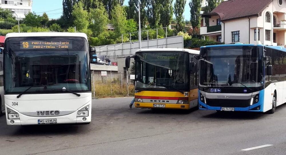 Transportul public din Târgu-Mureş, adus în 2022, cu ajutorul banilor europeni