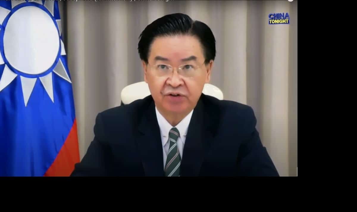 Joseph Wu, ministrul de Externe al Taiwanului. Captură video