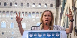 Giorgia Meloni, cu partidul Fratelli d'Italia, FDI, s-a clasat pe primul loc la alegerile legislative desfăşurate duminică în Italia