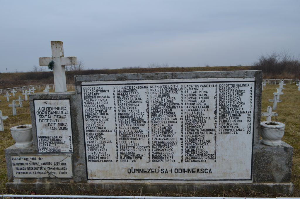 Lista morților copii îngropați la cimitirul din Cighid. Foto IICCMER