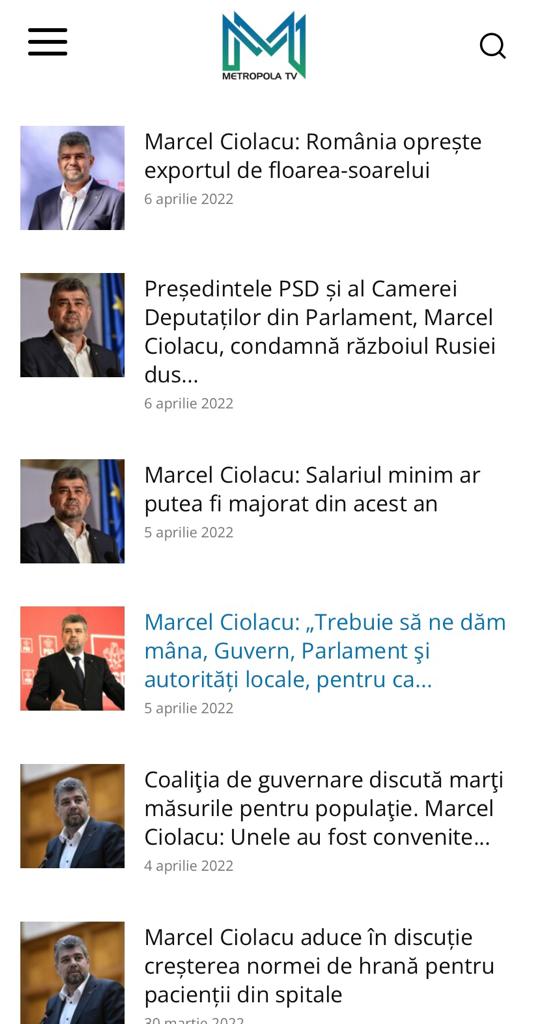Propagandă pentru Gabriela Firea, Ciolau și Iohannis, din bani publici, pe site-ul Metropola TV