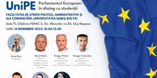 UniPE Parlamentul European in dialog cu studenții Foto Facebook Biroul Parlamentului European în România