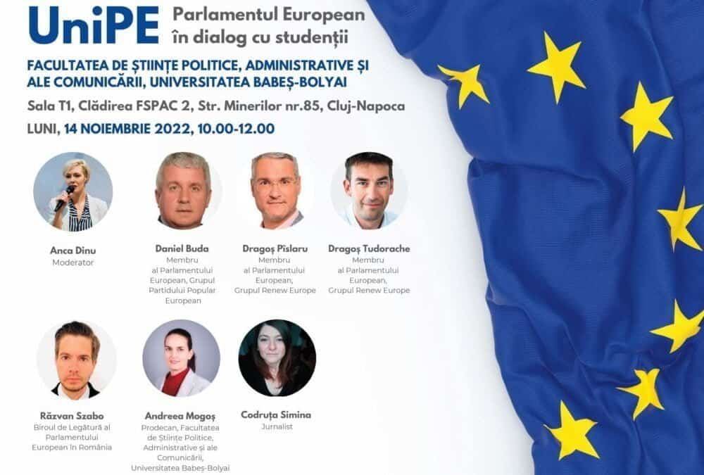 UniPE Parlamentul European in dialog cu studenții Foto Facebook Biroul Parlamentului European în România