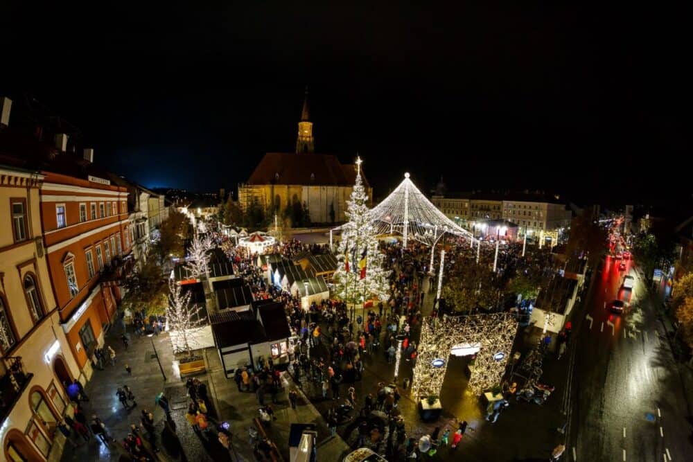 Iluminatul festiv și evenimentele de Crăciun din Cluj-Napoca se vor desfășura la fel ca anul trecut