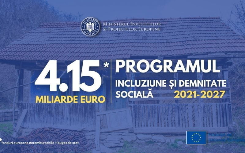 Programul incluziune și demnitate socială 2021-2027. Sursă foto Facebook Ministerul Investițiilor și Proiectelor Europene