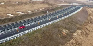 Traficul rutier pe o porțiune din Autostrada A10 Sebeș - Turda, la nord de Alba Iulia, a fost restricționat la o bandă pe sens