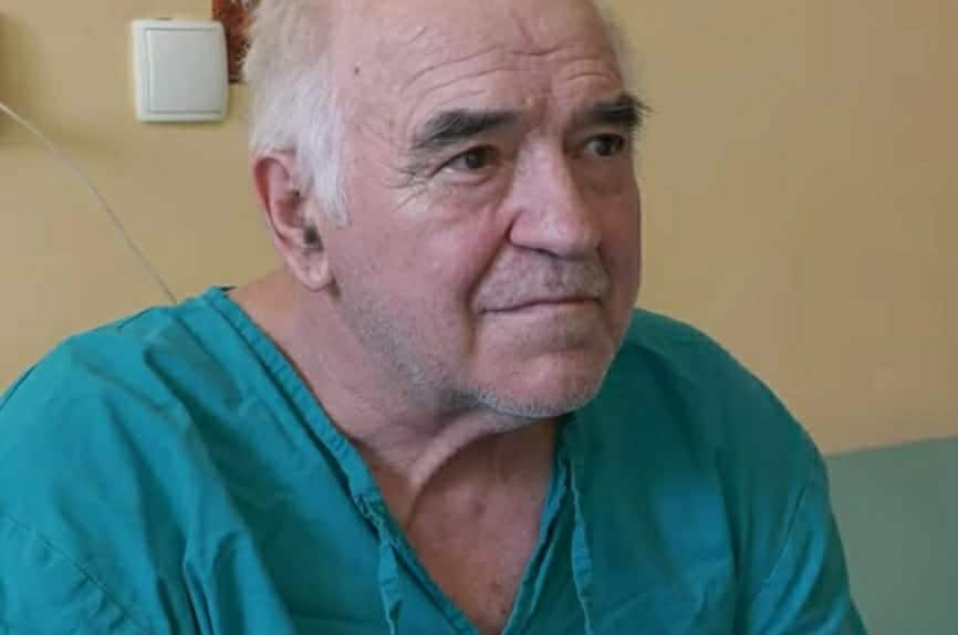 Serhii Hnatiuc, 73 de ani, refugiat ucrainean operat de cancer la Cluj