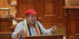 Diana Șoșoacă, cercetată după ce a filmat în cabina de vot și a postat clipul online