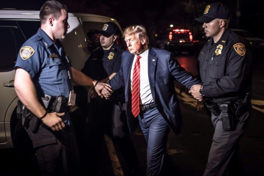Arestarea lui Trump, o imagine falsă, generată de inteligența artificială
