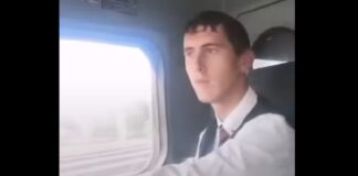 VIDEO Tânărul care a furat o locomotivă în Medgidia s-a filmat în timp ce o conduce