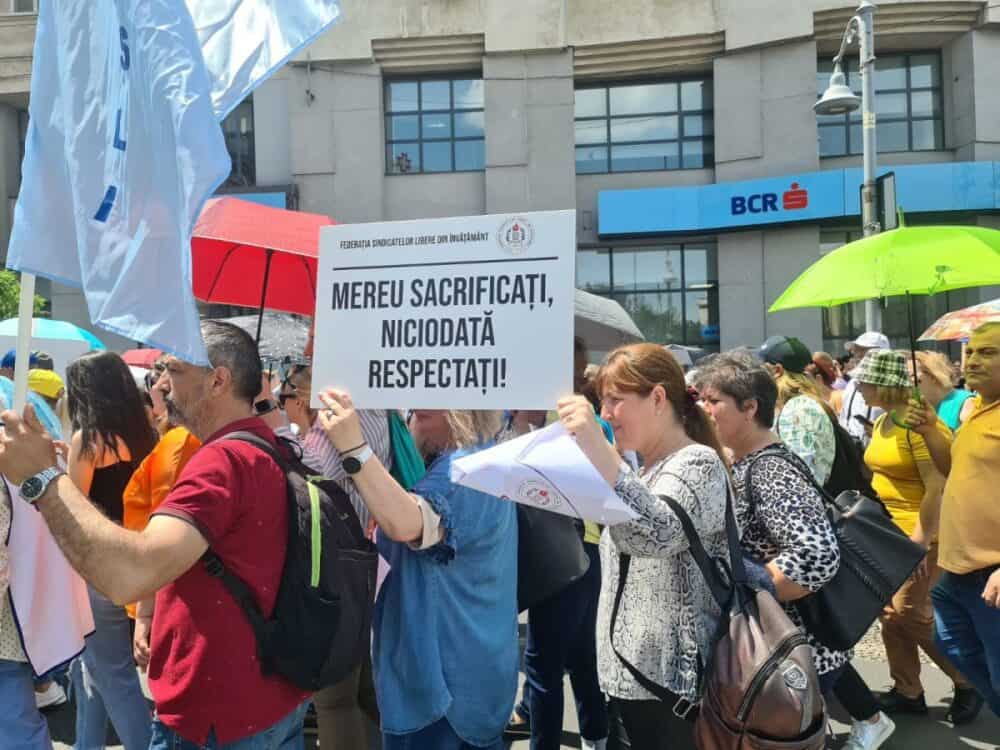 Un nou protest al profesorilor, programat pentru joi sau vineri, în București. Se anunță 20.000 de participanți