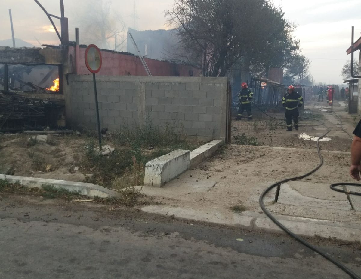 Incendiu de proporţii în Dolj provocat de arderea vegetaţiei uscate