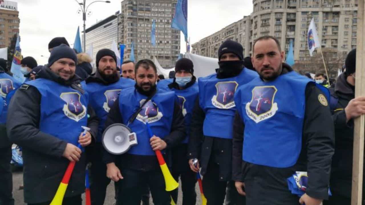 Protest al polițiștilor de penitenciare