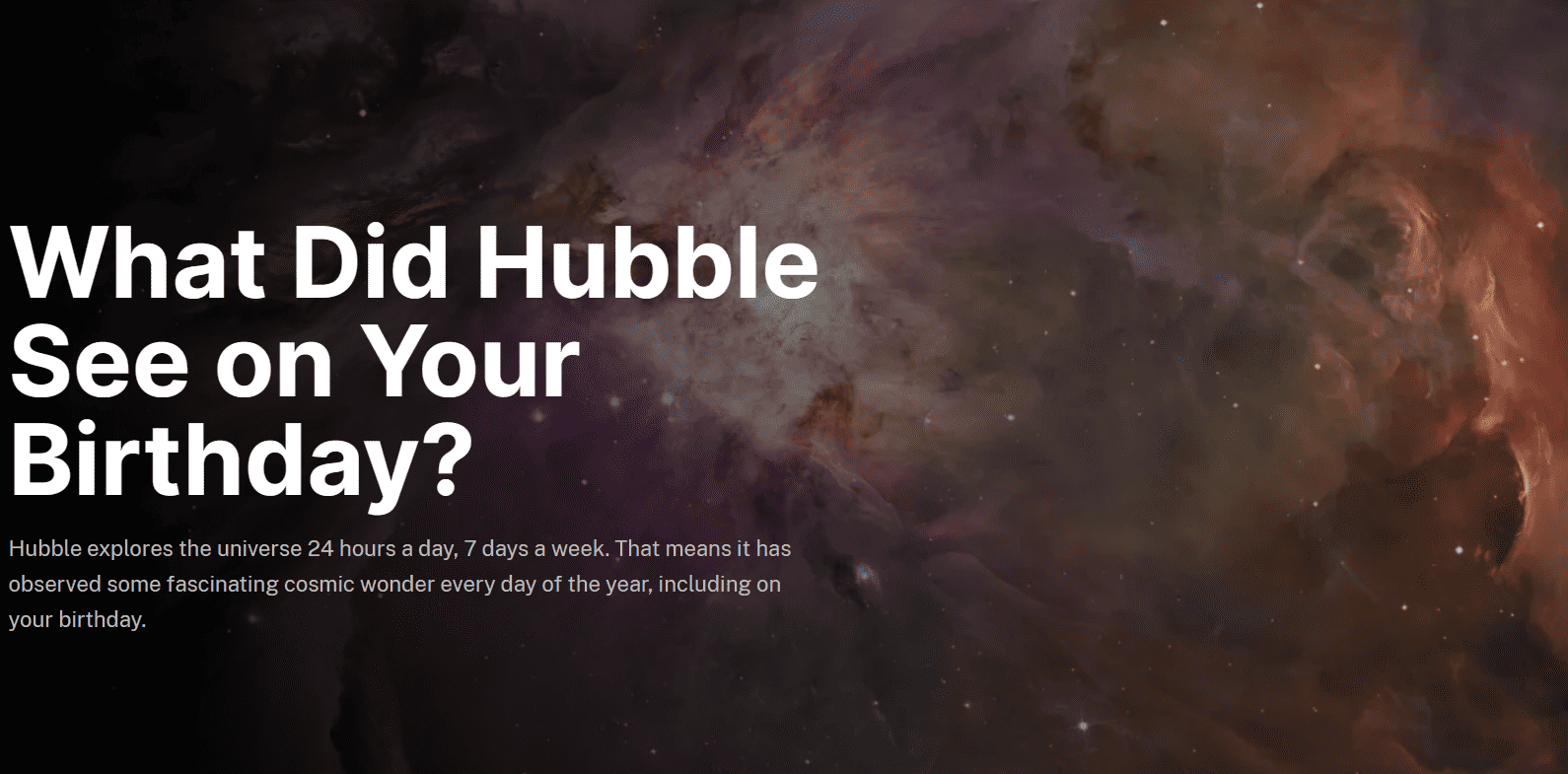 La ce s-a uitat Hubble de ziua ta?