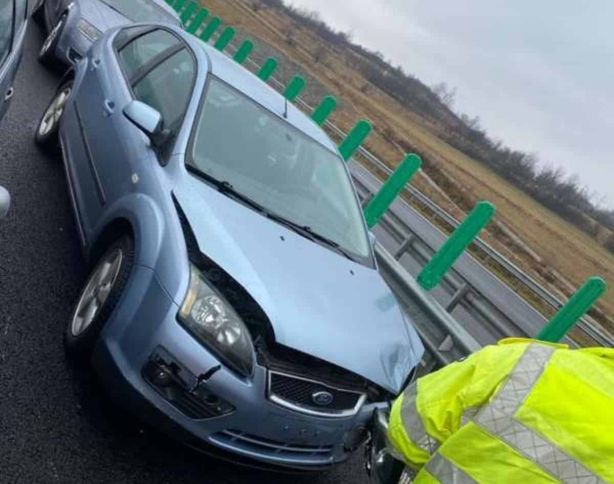 Trafic blocat pe A1, în județul Sibiu, din cauza unui accident cu şase maşini