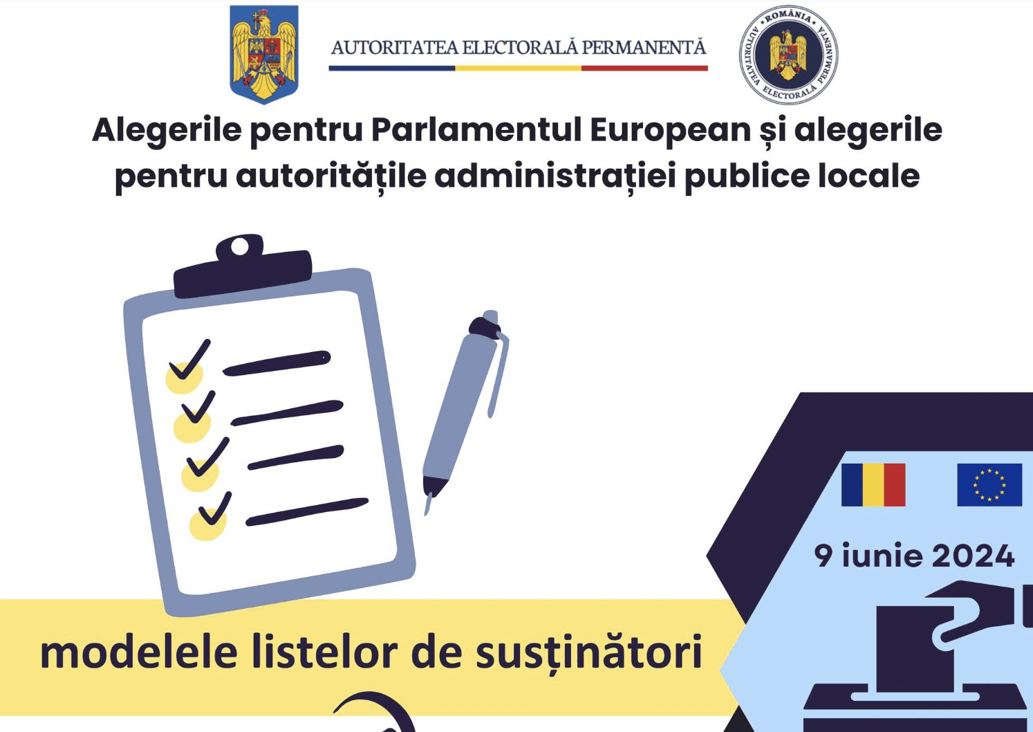 Cum arată modele pentru listele de semnături pentru alegerile locale și europarlamentare