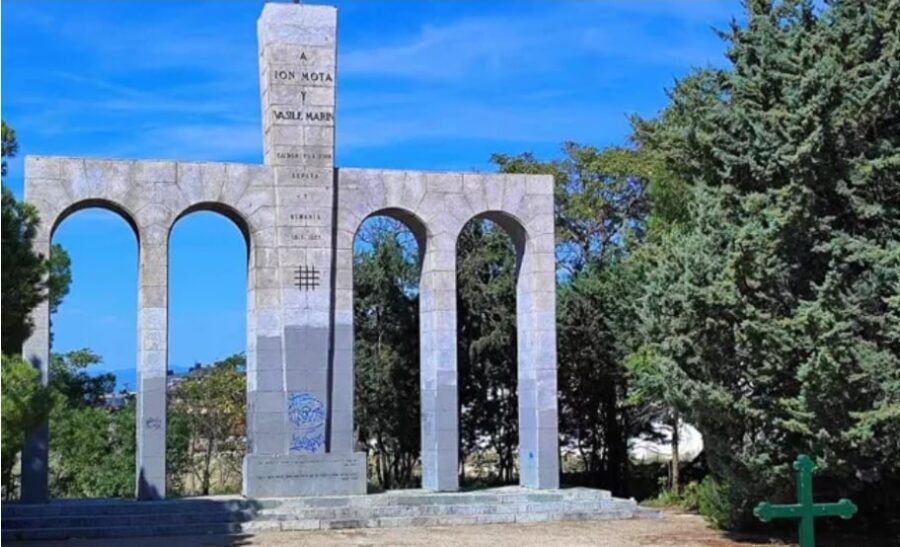 Legionarii Moța și Marin comemorați în Spania, printr-un monument