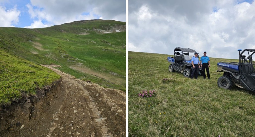 Un cioban din județul Argeș a excavat un drum în mijlocul unei arii naturale protejate. Sancțiunea primită. Acestuia i-au fost întocmite acte de sesizare pentru amenajarea abuzivă a unui drum în perimetrul ariei din zona alpină Mușețica.
