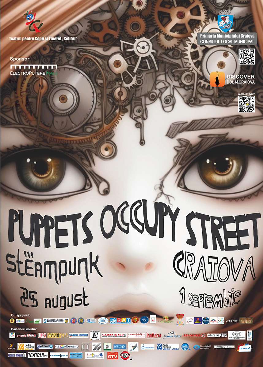 Au început înscrierile la atelierele Festivalului Puppets Occupy Street Craiova 