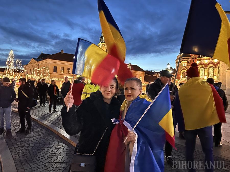 Manifestație pro-Georgescu în Oradea