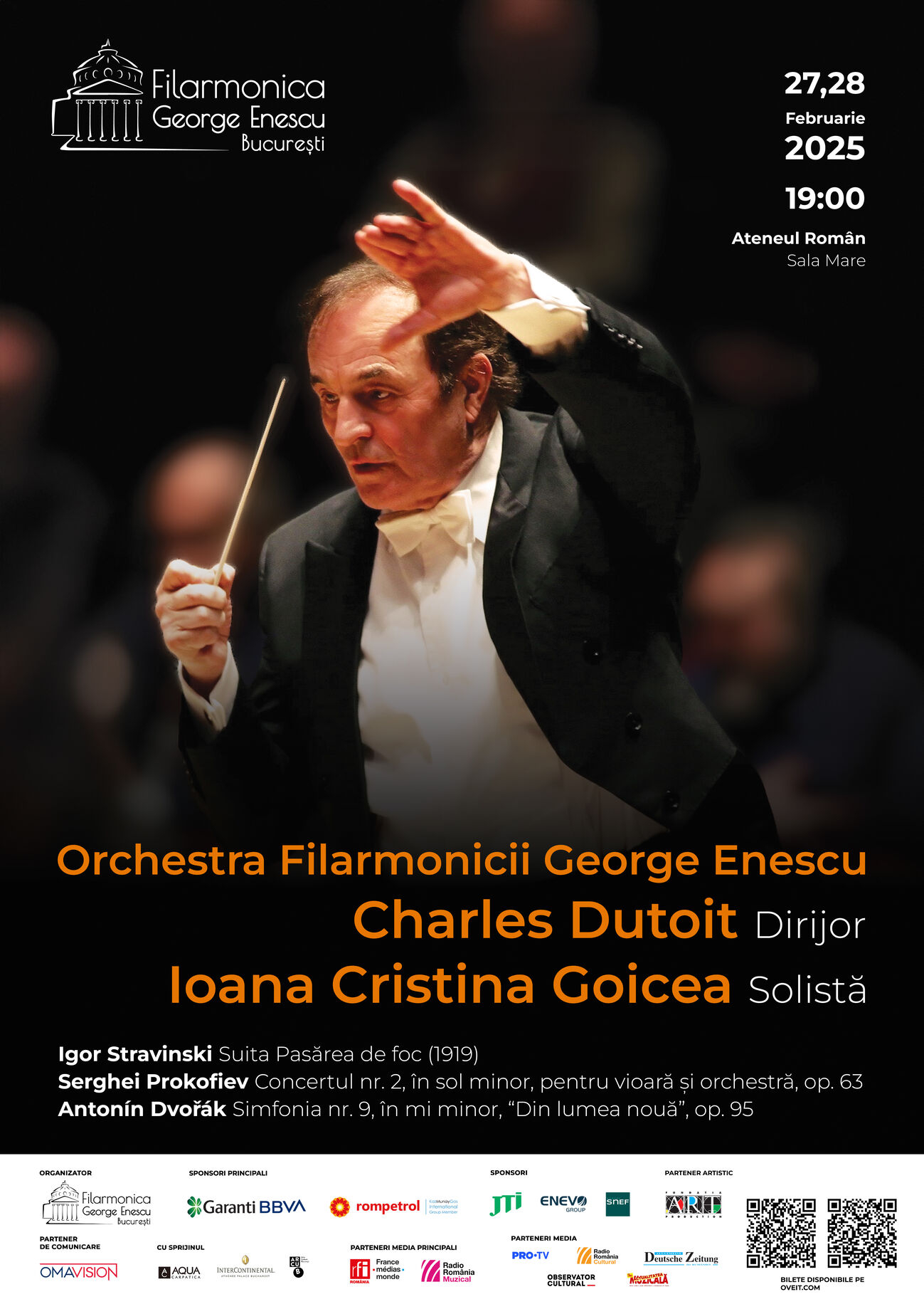 Legendarul dirijor Charles Dutoit, două concerte strălucitoare la Ateneul Român