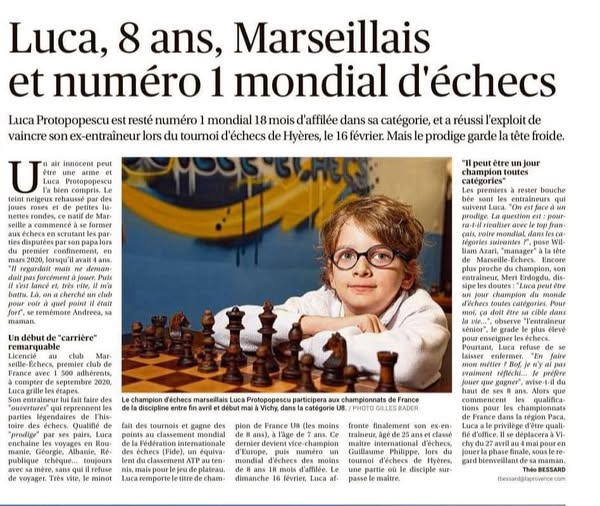 Un copil român este numărul 1 mondial la șah. Ce scrie presa franceză