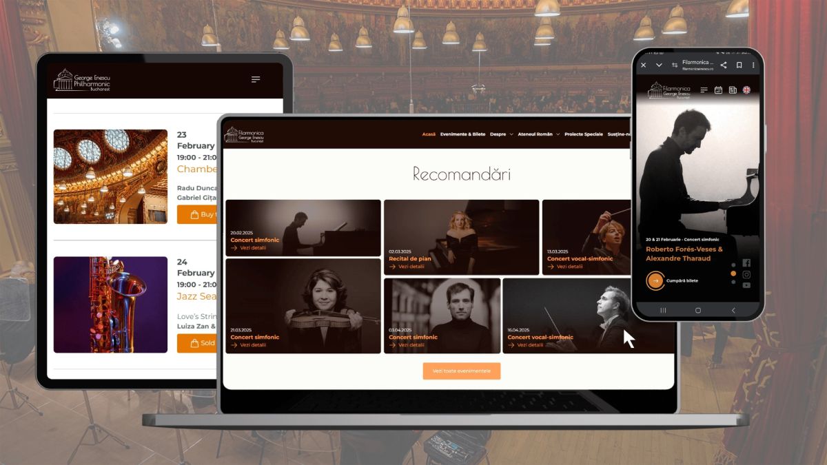 Filarmonica George Enescu are de astăzi un nou website